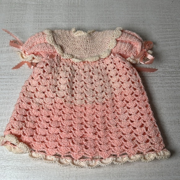 Toilet Paper Vintage Cover Doll Peach Crochet Grandma Cottage Victorian - Picture 8 of 13